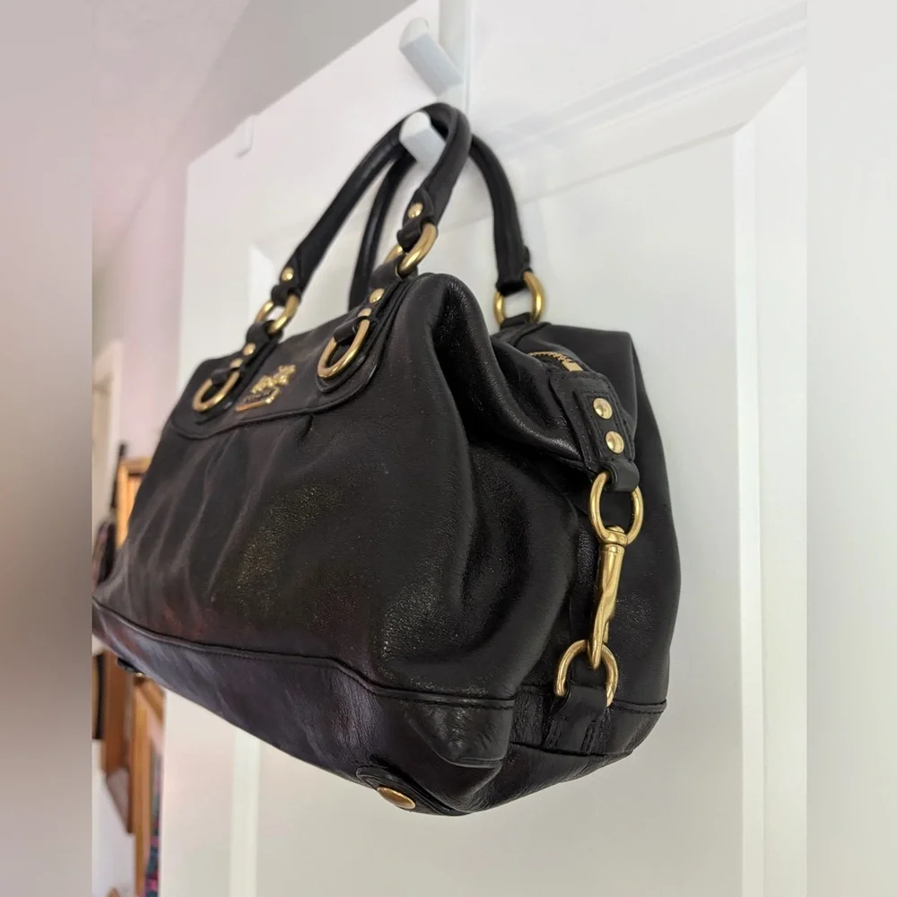 Coach Madison Sabrina Satchel Vintage Black Bag 12937